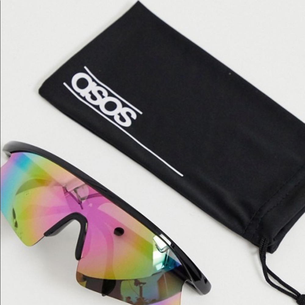 ASOS Design Half Frame With Rainbow Flash Lens - Picture 2 of 3